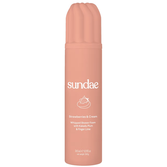 Mousse de douche fouettée Sundae Body Fraises et Crème à la prune de Kakadu et au citron caviar 265 ml